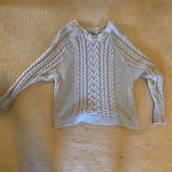 Grey cable knit sweater - Picture 1 of 2